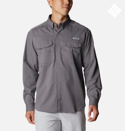 Columbia PFG Blood and Guts Zero Woven Long Sleeve Skjorte Herre Grå | 62451O