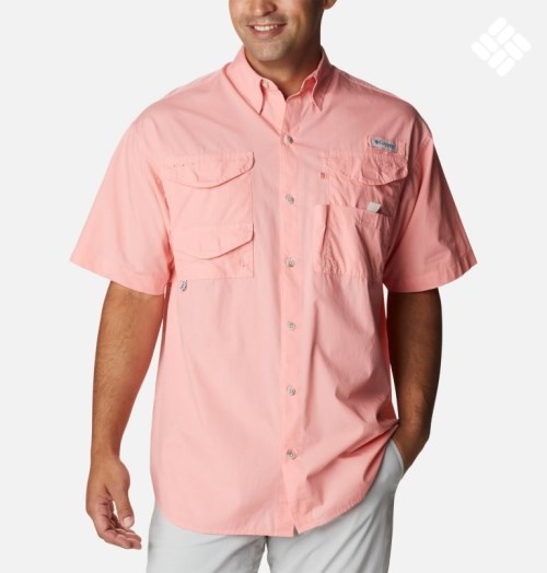 Columbia PFG Bonehead Kort Sleeve Skjorte Herre Rosa | 90582G