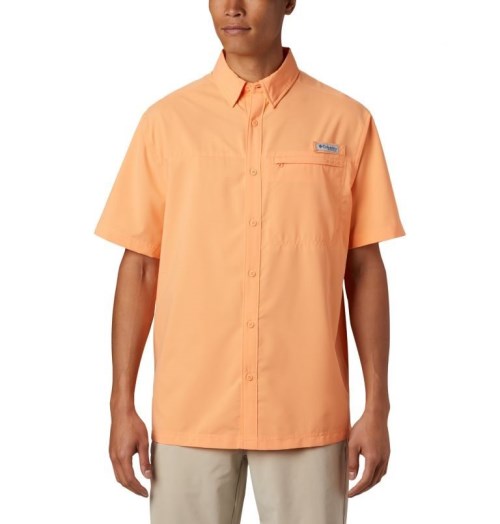 Columbia PFG Grander Marlin Kort Sleeve Skjorte Herre Oransje | 39815Y