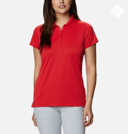 Columbia PFG Innisfree Kort Sleeve Polo T Skjorte Dame Rød | 16570A