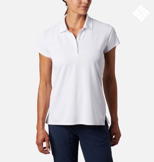 Columbia PFG Innisfree Kort Sleeve Polo T Skjorte Dame Hvite | 81364B