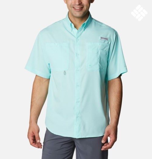 Columbia PFG Jekyll Island Kort Sleeve Skjorte Herre Turkis | 82514Q