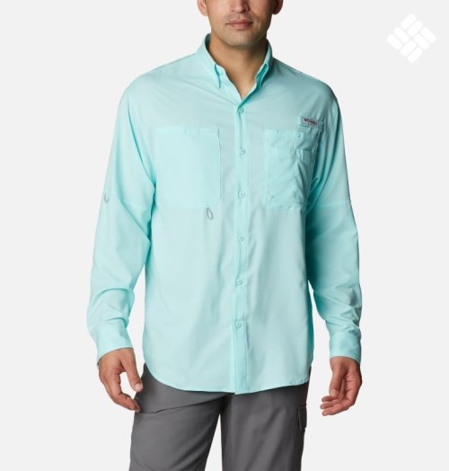 Columbia PFG Jekyll Island Long Sleeve Skjorte Herre Turkis | 87061M