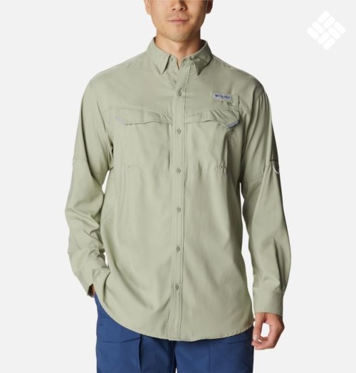 Columbia PFG Low Drag Offshore Long Sleeve Skjorte Herre Olivengrønne | 51826R