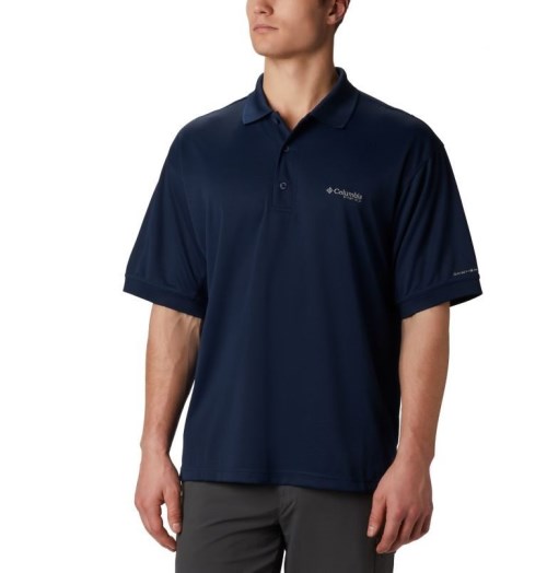 Columbia PFG Perfect Cast Polo T Skjorte Herre Marineblå | 27019Y