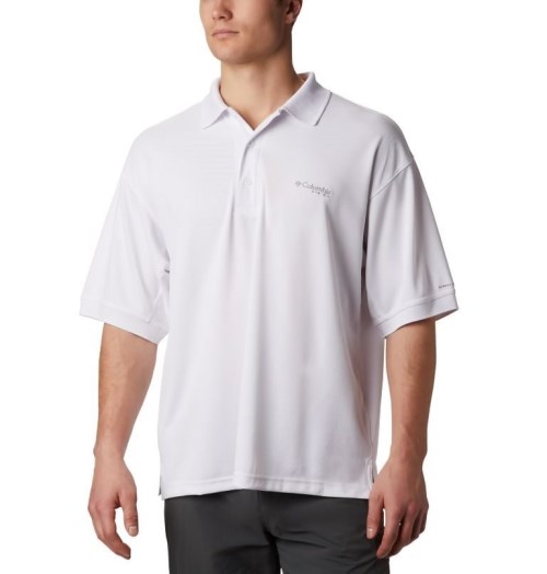 Columbia PFG Perfect Cast Polo T Skjorte Herre Hvite | 70391I