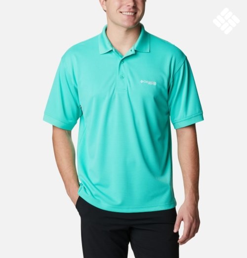 Columbia PFG Perfect Cast Polo T Skjorte Herre Turkis | 87093D