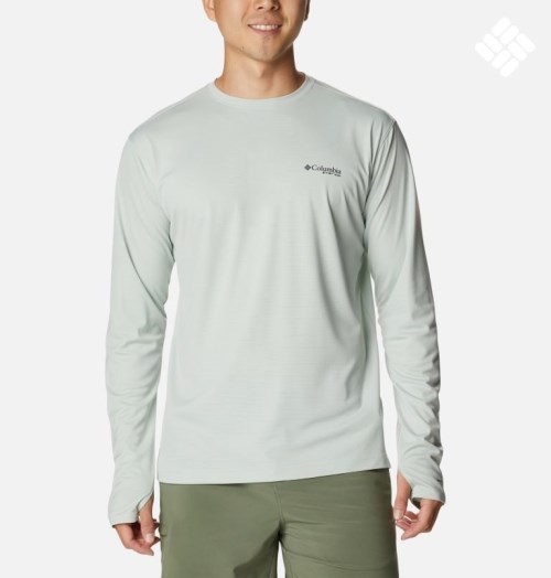 Columbia PFG Skiff Guide Knit Long Sleeve Gensere Herre Lyse Grå | 86197F