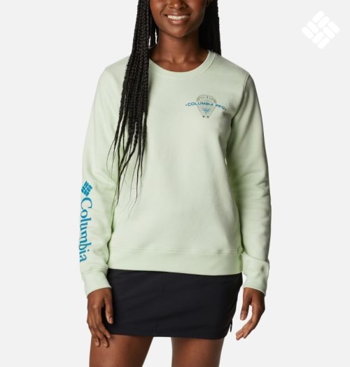 Columbia PFG Slack Vann Crew Gensere Dame Mint | 36782V