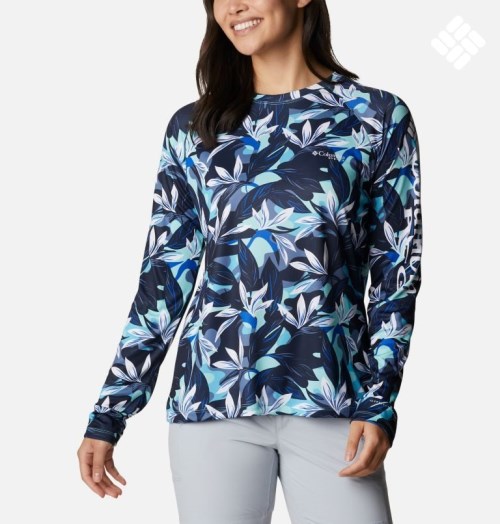 Columbia PFG Super Tidal Tee Long Sleeve Gensere Dame Blomster | 04729L