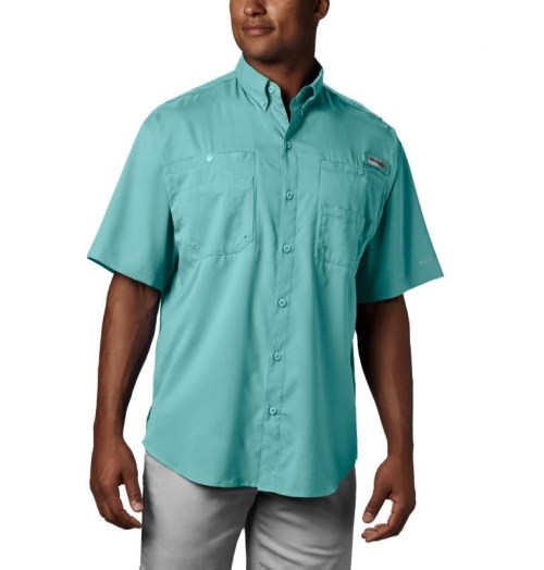 Columbia PFG Tamiami II Kort Sleeve Skjorte Herre Turkis | 37654E