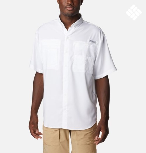 Columbia PFG Tamiami II Kort Sleeve Skjorte Herre Hvite | 40298F