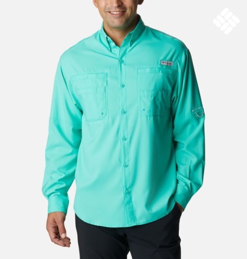 Columbia PFG Tamiami II Long Sleeve Skjorte Herre Turkis | 62835M