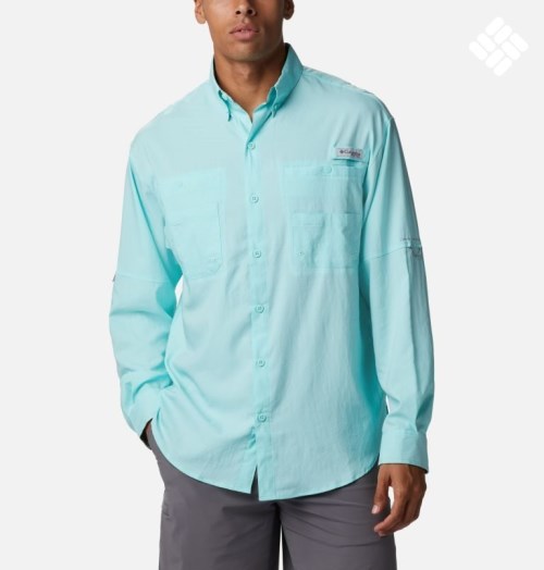 Columbia PFG Tamiami II Long Sleeve Skjorte Herre Turkis | 92354P