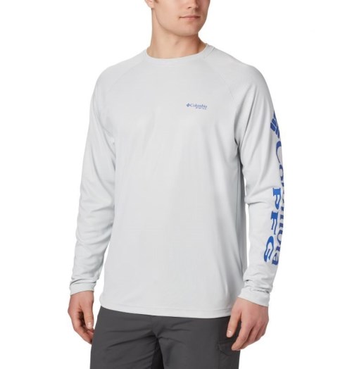 Columbia PFG Terminal Deflector Long Sleeve Gensere Herre Lyse Grå | 32694S