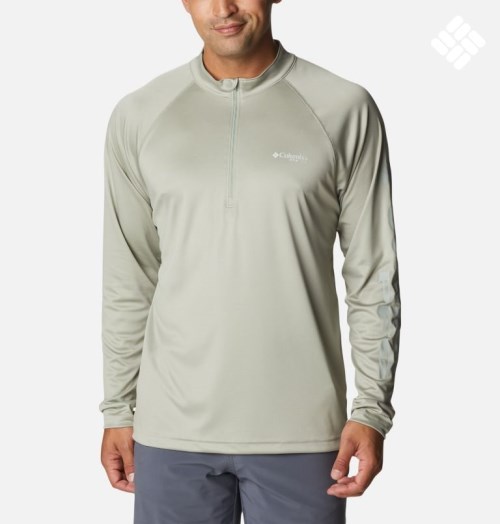 Columbia PFG Terminal Tackle 1/4 Zip Gensere Herre Olivengrønne | 46832O