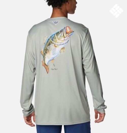 Columbia PFG Terminal Tackle Carey Chen Long Sleeve Gensere Herre Grå | 41068A