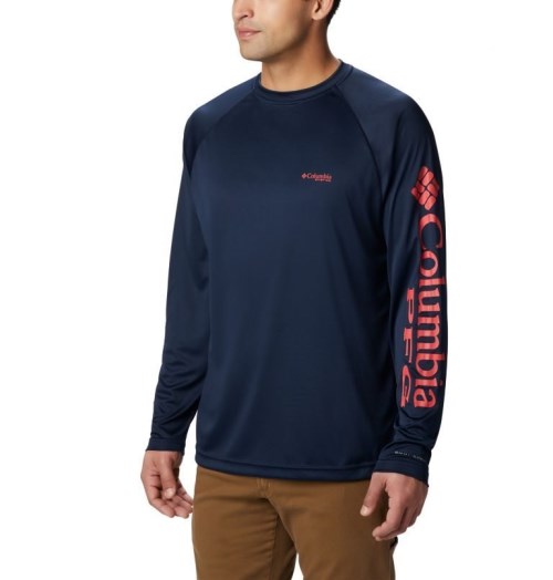 Columbia PFG Terminal Tackle Long Sleeve Gensere Herre Marineblå | 24018W