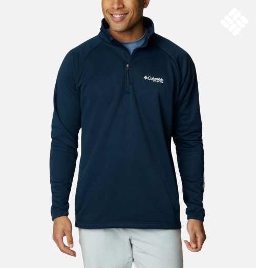 Columbia PFG Terminal Tackle Quarter Zip Gensere Herre Marineblå | 52407T