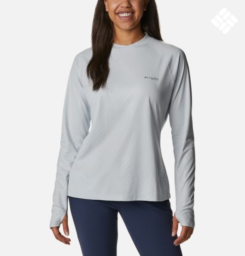 Columbia PFG Tidal Deflector Ice Long Sleeve Gensere Dame Lyse Grå | 95748E