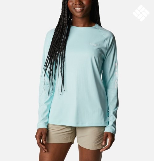 Columbia PFG Tidal Deflector Long Sleeve Gensere Dame Turkis | 54693Y