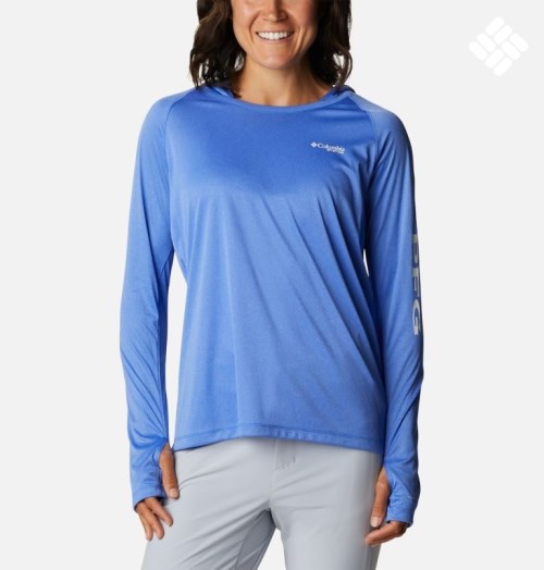 Columbia PFG Tidal Tee Heather Hettegensere Dame Blå | 08623L