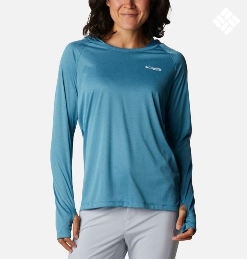 Columbia PFG Tidal Tee Heather Hettegensere Dame Blå | 48397U