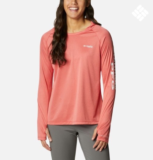 Columbia PFG Tidal Tee Heather Hettegensere Dame Korall | 64308Q