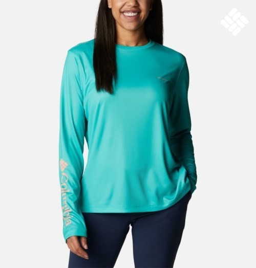 Columbia PFG Tidal Tee Hook-Up Long Sleeve Gensere Dame Turkis | 32871L