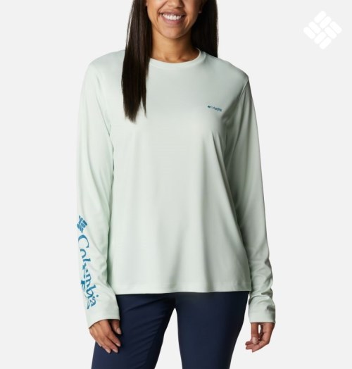 Columbia PFG Tidal Tee Hook-Up Long Sleeve Gensere Dame Mint | 36725Y