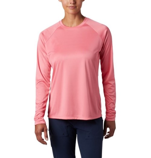 Columbia PFG Tidal Tee II Long Sleeve Gensere Dame Rosa | 78042Z