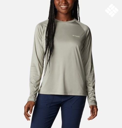 Columbia PFG Tidal Tee II Long Sleeve Gensere Dame Olivengrønne | 96234J