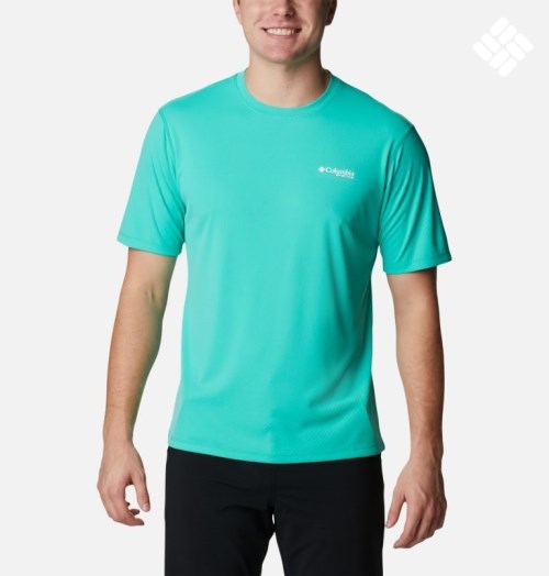 Columbia PFG Zero Rules Kort Sleeve T-skjorte Herre Turkis | 78096W