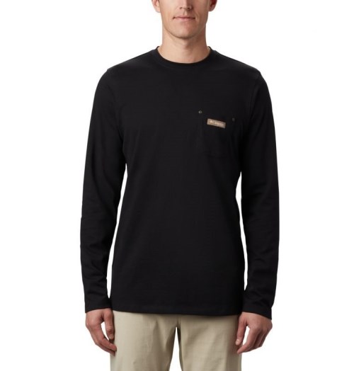 Columbia PHG Roughtail Arbeids Long Sleeve Pocket Gensere Herre Svarte | 58107J