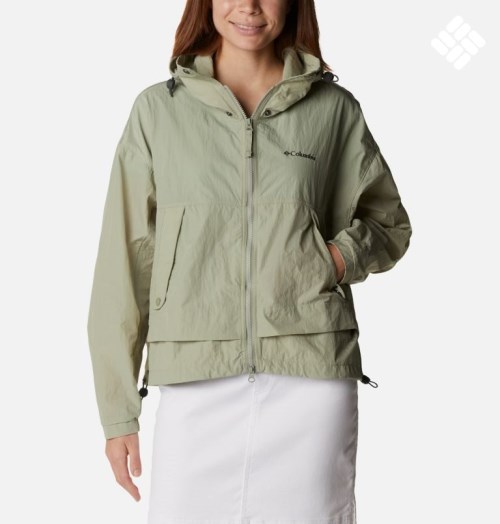 Columbia Paracutie Windbreaker Jakke Dame Olivengrønne | 17438W