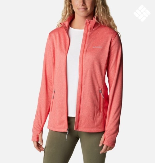 Columbia Park View Grid Full Zip Fleecejakker Dame Korall | 38541F