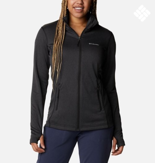 Columbia Park View Grid Full Zip Fleecejakker Dame Svarte | 82741R