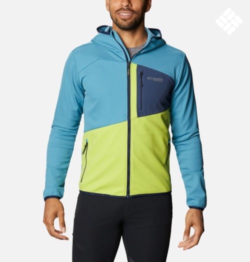 Columbia Peak Pursuit Tech Hoodie Jakke Herre Turkis Sitron | 31762J