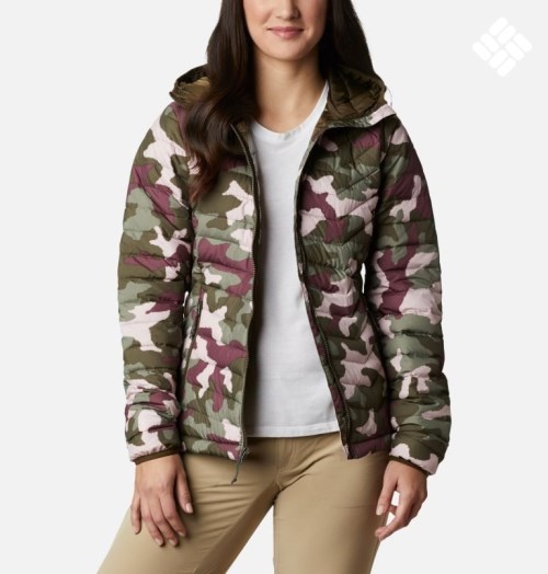 Columbia Powder Lite Hette Jakke Dame Camouflage | 85129M