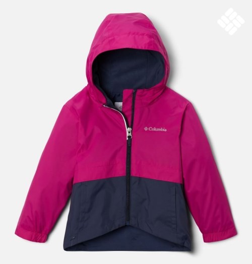 Columbia Rain-Zilla Jakke Barn Fuchsia Marineblå | 06749O