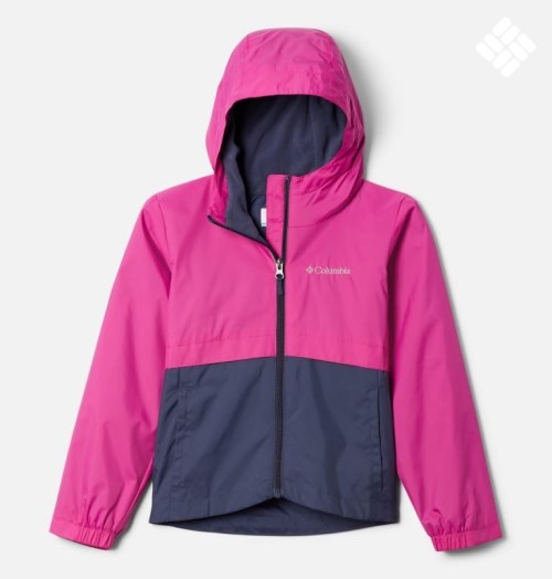 Columbia Rain-Zilla Jakke Barn Fuchsia Marineblå | 87694T