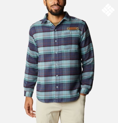 Columbia Roughtail Field Heavyweight Flannel Skjorte Herre Turkis Marineblå | 15789A