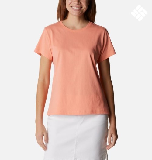 Columbia Sapphire Point Kort Sleeve T-skjorte Dame Korall | 48269K