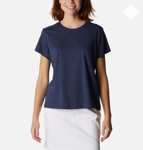 Columbia Sapphire Point Kort Sleeve T-skjorte Dame Marineblå | 61520S