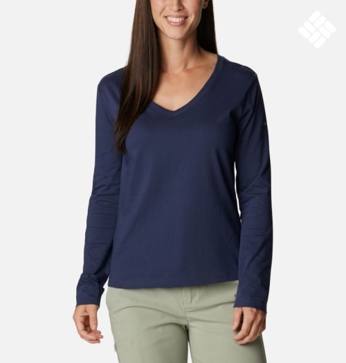 Columbia Sapphire Point Long Sleeve Gensere Dame Marineblå | 14879G