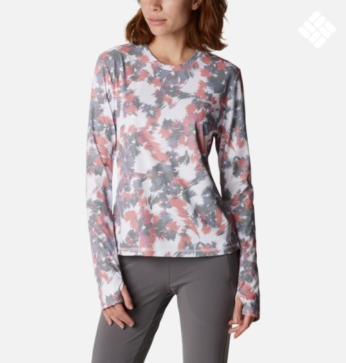 Columbia Sun Deflector Summerdry Long Sleeve Gensere Dame Blomster | 21075Z