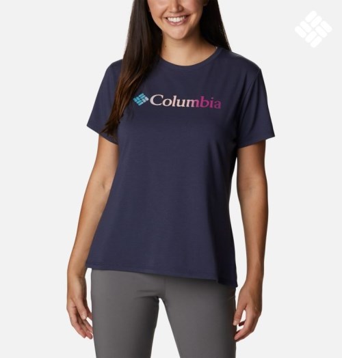 Columbia Sun Trek Graphic T-skjorte Dame Marineblå | 04597H