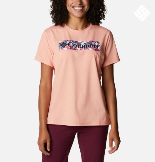 Columbia Sun Trek Graphic T-skjorte Dame Korall | 76938Y