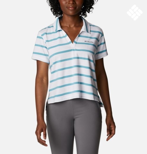 Columbia Sun Trek Kort Sleeve Polo T Skjorte Dame Stripete | 52738O