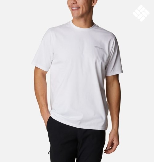 Columbia Sun Trek Kort Sleeve T-skjorte Herre Hvite | 18670F